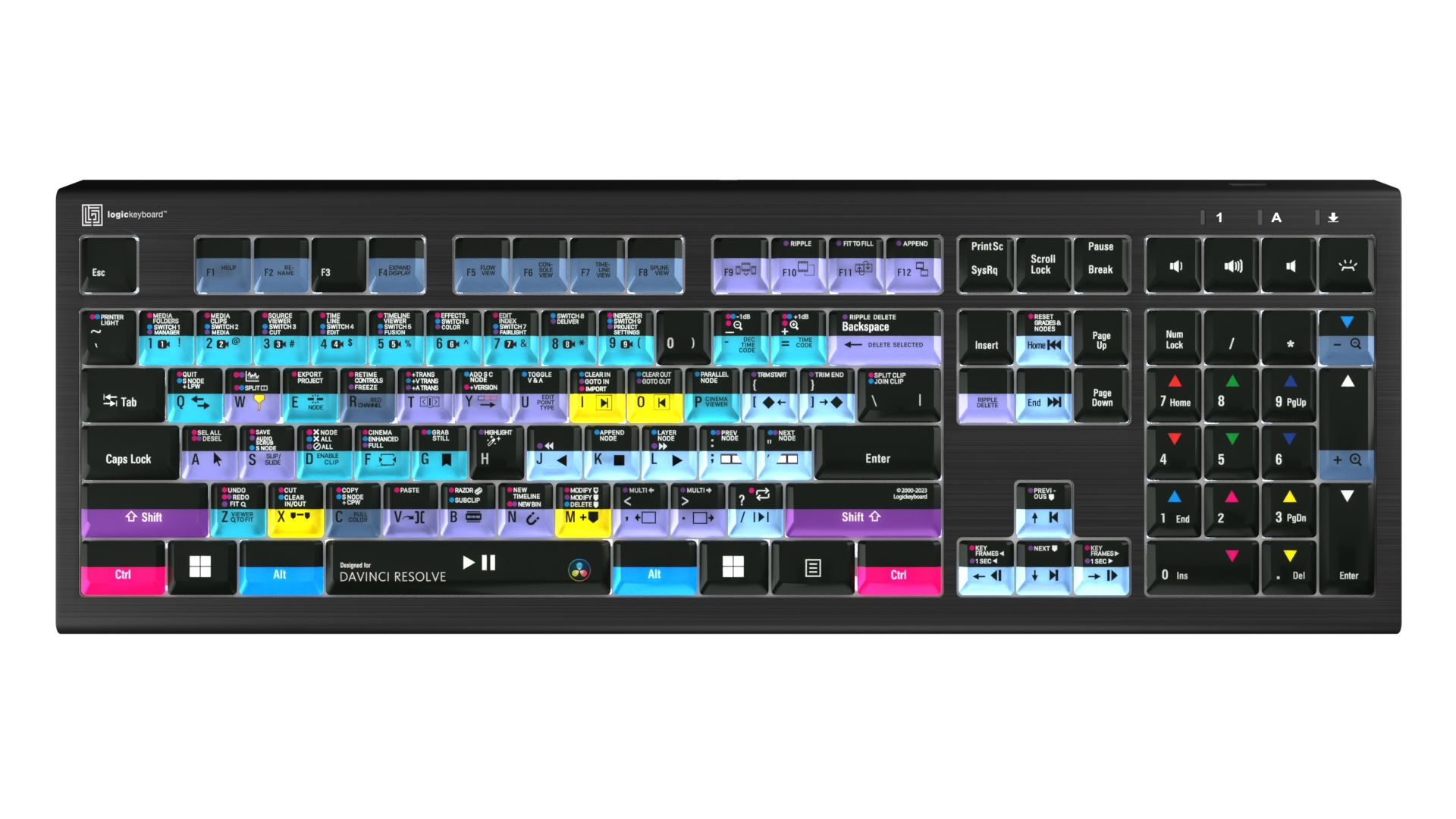 Logickeyboard Backlit - Designed for Davinci Resolve - Windows